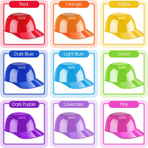 Baseball Helmet Ice Cream Snack Bowl 8 oz Mini Bowls, Kids Helmet Cups for Party (Multi Colors, 18 Pack)