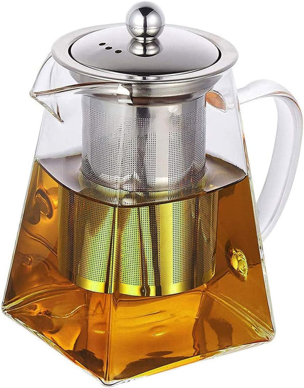 Ultra 8.5oz Clear Heat Resistant Glass Teapot Infuser with 250ml Glass Filter