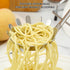 Pleafind Spaghetti Spoon, One-Piece Stainless Steel Pasta Server with Comfort Grip Design, 13-Inch Silver Scoop