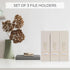 ZICOTO Beautiful Magazine Holder Set of 3, Sturdy File Holder to Organize Desk or Shelves, Perfect Office Storage