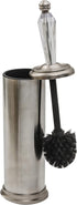 Splash Home Tammy Stainless Steel Toilet Brush with Holder, Durable Bowl Scrubber with Splash Protective Disc Design -