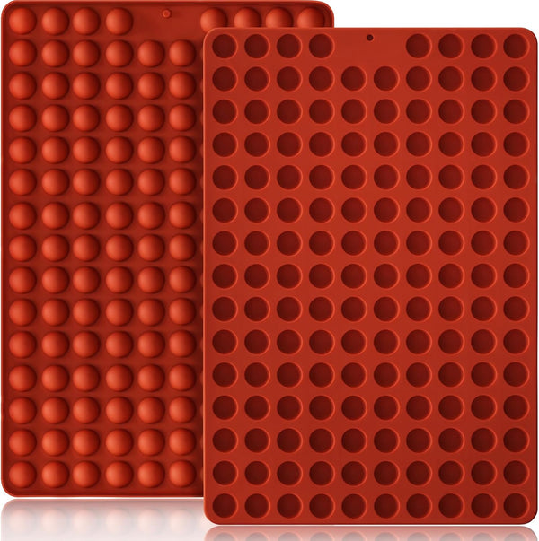 HKNMTT Mini Semi Sphere Shape Molds Silicone, 296 Cavities Round Baking Moulds