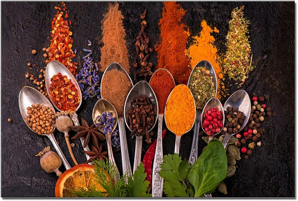 Spices Canvas Wall Art Painting Kitchen Food Decor Picture Print Coffee Store