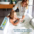 Annana Bathtub Splash Guard for Tub, Silicone Bathtub Caddy Tray with Play Shelf, Kids Bath Tub Shelf and Organizer