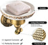 Leyden Shower Soap Dish, Antique Brass Dish Soap Holder, Luxury Art Engraved Wall Mount Bathroom Hardware