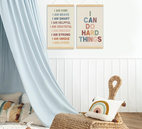foedor 16x24 Inch,Set 2 Number Alphabet Poster Hanger Frame, Classroom Reading Corner Wall Decor for Kids