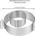 2 PCS 6 to 12 Inch Adjustable Stainless Steel Cake Mold Ring Set, Round Cake Mould Cake Mousse Ring Circle Mold DIY Pastry Cooking Supplies for Baking by ZEONHEI