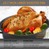 JY COOKMENT 15.7" Enameled Oval Roaster with Domed Lid, Dishwasher Safe for Turkey, Chicken, Ham