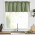Waffle-Weave Textured Valance for Kitchen - Waterproof Window Curtains (60-inch x 18-inch, Sage, One Panel)