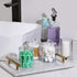 AOZITA 4 Pcs Acrylic Qtip Holder Dispenser, Clear Plastic Apothecary Jar Set for Bathroom Storage