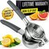 Large Lemon Squeezer Stainless Steel Press - Non-Slip Grip, Heavy Duty, Manual