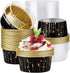 EUSOAR 50pcs Muffin Liners, Disposable Aluminum Foil Cupcake Baking Cups with Lids for Ramekins and Cases.