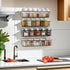 Savipace 2 Pack Spice Rack Organizer Wall Mount, Black Seasoning Rack Wire Storage Baskets for Wall or Cabinet Door