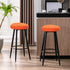 4PCS 13-16 Inch Deisy Dee Round Bar Stool Seat Covers Stretch Round Chair Covers for Stool Chair (Orange)