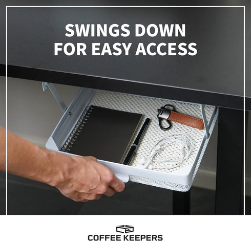 Everything Keeper Organizer for Home, Kitchen, Bathroom, RV - Compact Metal Basket, Easy Install