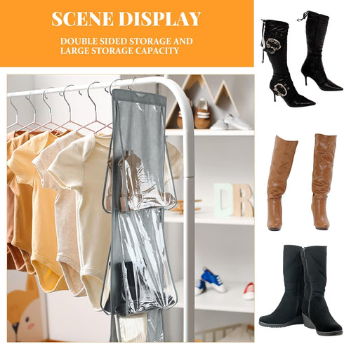 Sets 16 Closets Windyun Large Clear Pockets Fabric Dual Sided Hanging Shoe Rack for Hanging Shoe Organizer