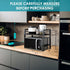 Microwave Oven Rack, Expandable Stand for Kitchen Utensils Storage, Carbon Steel Over Microwave Shelf