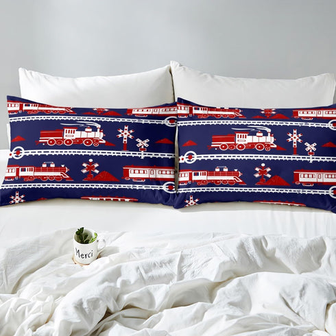 Set Set 2Pcs, Erosebridal Train Comforter Cartoon Car Toddler Bedding, Traffic Transportation Track Comforter for Kids