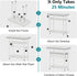 3 AOODA Narrow Nightstand with Drawers, Tier Skinny Bedside Table for Bedroom, Slim Living Room End Tables with Storage
