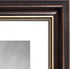 Space Art Deco 7x14 Collage Picture Frame with 3 Openings for Three 4x6 Photos or 7x14 Prints, Dark Brown/Ornate Gold