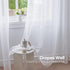 Anjee White Sheer Curtains, 45 Inches Long, 2 Panels Set, 52 x 45 Inch for Kids Room