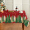 Horaldaily Christmas Tablecloth 60140 Inch Rectangular, Christmas Trees Red Washable Table Cover
