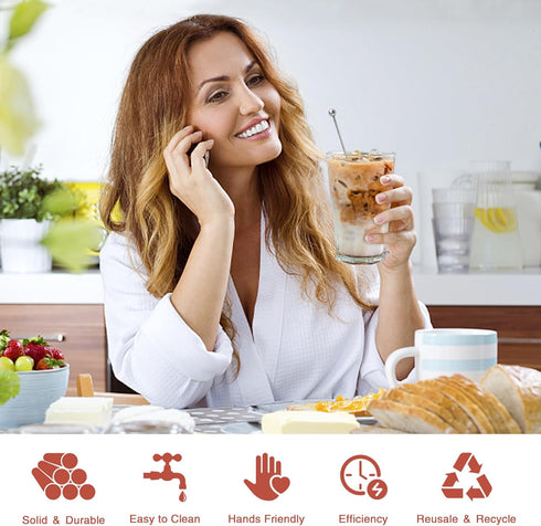 15Pcs Metal Stir Sticks, Stainless Coffee Stirrers Reusable, Swizzle Sticks for Cocktails, Multifunctional Stir Sticks