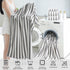 18 Set Loop-6 Towels,6 Towels,6 Set Pcs Light Gray Stripe Bath Towel with Hanging Bath Hand Washcloths Soft Family