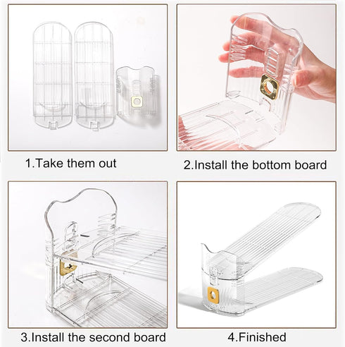 Copidrum 12Pack Closet Closet Shoe Slots Organizer for Shoe Stacker Shoe Rack Organizer for Space Saver Storage Shoe