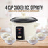 OVENTE Electric Rice Cooker, Non-Stick Aluminium Pot, Automatic Keep Warm, 4-Cup Cooked Rice