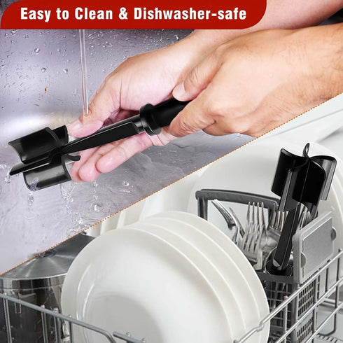 2Pcs Meat Chopper Tool, Ground Beef Meat Masher, Plastic Meat Spatula Chopper, Silicone Chop and Stir Kitchen Tool for