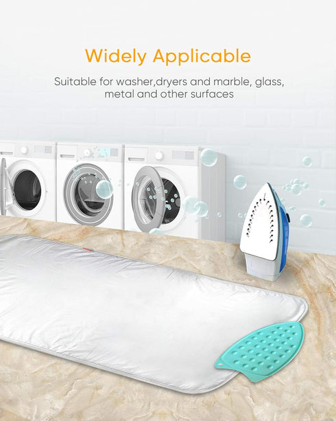 Upgraded Thick Ironing Blanket, Portable Double-Sided Ironing Mat, Heat Isolating Pad for Washer, Dryer, and Countertop