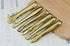 Gold Plated Mini Serving Tongs Set, 6-Inch Stainless Steel Appetizers Tongs, Set of 6