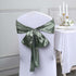 5pcs 6 x106 Efavormart Eucalyptus Sage Green Satin Chair Sashes Tie Bows for Wedding Events Decor Chair Bow Sash Party