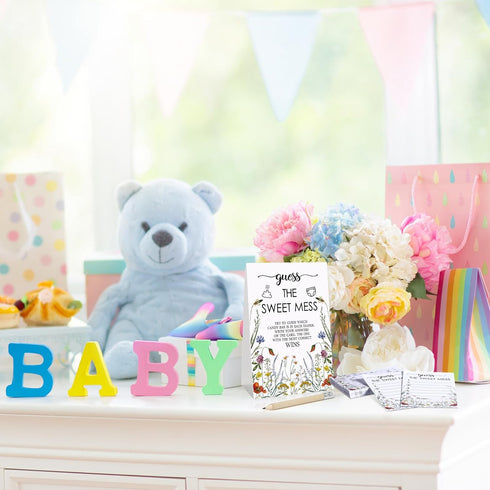 67 50 10 6 Pcs Guess The Sweet Mess Dirty Diaper Baby Shower Game Includes Guess The Sweet Mess Sign Small Cards