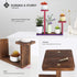 Wood Desktop Plant Stand, Indoor Small Windowsill Flower Shelf for Succulent Herb Display Rack in Living Room Office