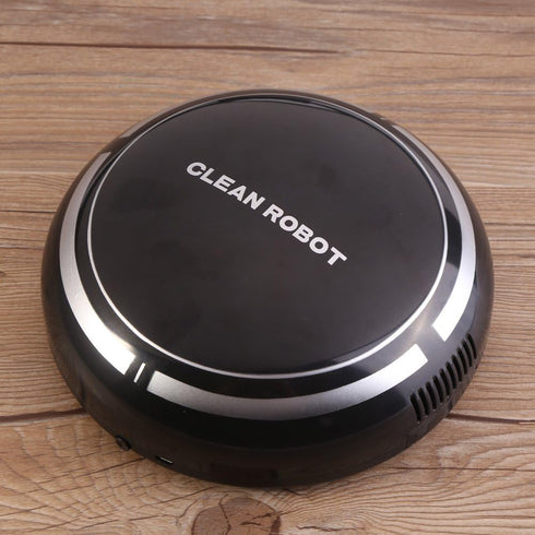 USB Rechargeable Automatic Vacuum Cleaner, Intelligent Floor Cleaner for Home or Office Sweeping Machines (Black)