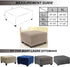 NeColorLife Stretch Ottoman Cover Square Soft Knitted Jacquard Washable Thick Storage Foot Stool Cover for Square