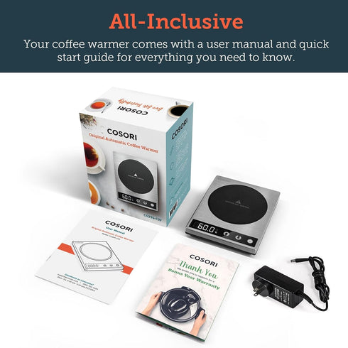1F (77-194), 304 COSORI Coffee Mug Warmer for Desk, Digital Cup Heater, Coffee & Christmas Gifts, Precise Temperature