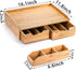 SOUJOY Bamboo Drawer Organizer for Coffee Pods, K Cup Organizer with Drawer and Side Storage Box for Kitchen
