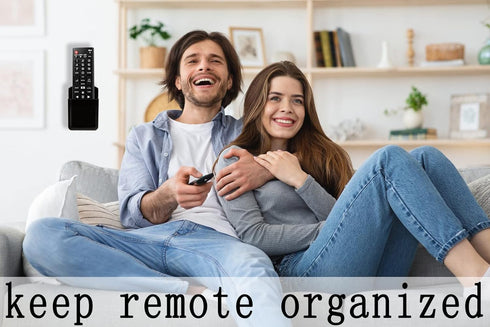 Pack of 2 Self Adhesive TV Air Conditioner Remote Control Holder - Wall Mount Storage Box Organizer