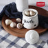 Ceramic Mini Garlic Keeper with Lid, Farmhouse Kitchen Decor Garlic Saver Container for Countertop