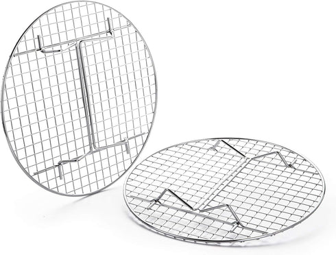 Foraineam 4 Pack 10.5 inch Steamer Rack Round Grilling Rack for Cooling Steaming Baking Cooking, Lifting Food in Pots, Cake Pan, Pressure Cooker and Oven by Foraineam