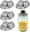 4 Pack Stainless Steel Mason Jar Shaker Lids with Silicone Seals for Dredge Flour, Mix Spices, Sugar, Salt, Peppers,