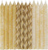 Dazzling Glitter & Gold Spiral Birthday Candles, 24ct Assorted Pack, Premium Quality, Long-Lasting Design