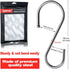 24 Pack S Hooks for Hanging - 3.5 inch Heavy Duty Metal S Shaped Hooks for Pot Rack, Towels, Jeans, Kitchen, Bathroom