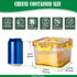 Tellshun Sliced Cheese Container with Airtight Lid for Mini Fridge BPA-Free Kitchen Plastic Storage Deli Cheese Slices