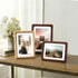 8x10 5x7, 1 Pack Oak Wood Photo Frame Matted to Solid Wood Photo Frame with Glass, Tabletop & Wall Mount