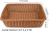 Yarlung 3 Pack Imitation Rattan Woven Bread Baskets, 11.8 Inch Poly Wicker for Food Serving and Display