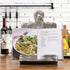 MyGift Gray Cookbook Stand: Mom's Kitchen Recipe Book Holder for Mother's Day, Birthday Present for Mom, Grandma